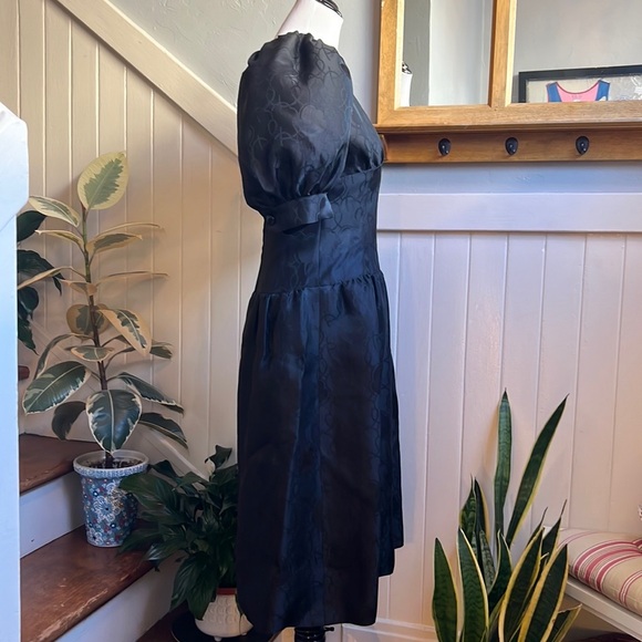 Givenchy Nouvelle Botique Made in France Avant Gard Black Silk Dress - Picture 4 of 14